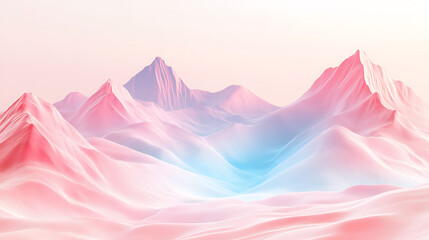 Watercolor mountain background, landscape with mountains in a minimalist style, gloomy impassable mountains 3d illustration