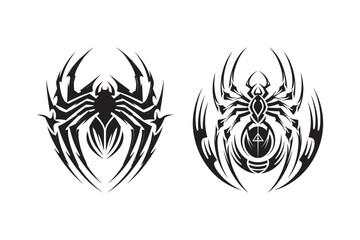  A highly-detailed-tribal-style-spider vector art i