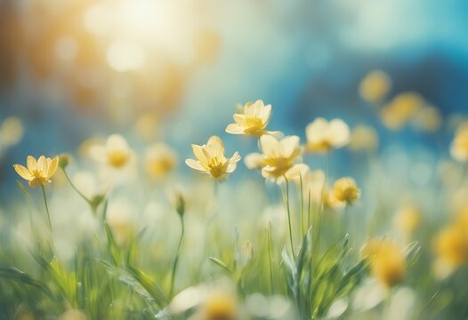 sky warm background blurred blue sunny fresh spring glow blur natural light bokeh summer flare landscape sun banner nature design abstract green colourful sunlight easter illustration shine defocused - Powered by Adobe