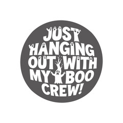 A typography-design-with-the-Halloween silhouette style vector 