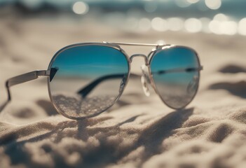 beach closeup sunny summer sunglasses day nature holiday relax island shore tropical tour tourism beautiful travel nubes coast paradise sea vacation blue sky sand