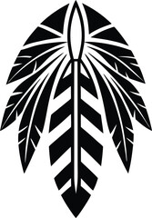 Native American Feather Motif .
