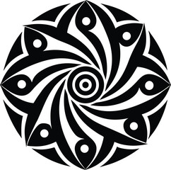 African tribal swirl a bold cultural-ornament.