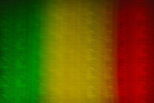 Reggae Jamaica rasta grunge green yellow red background 