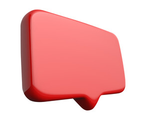 3D Realistic chat or online message icon