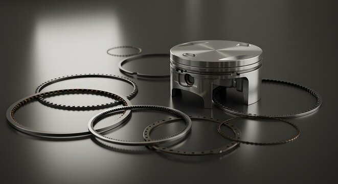 High-Performance Piston and Piston Rings for Engine Assembly