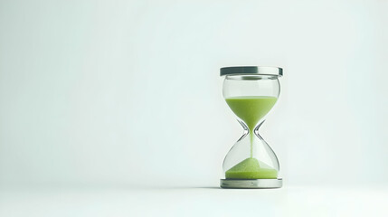 Empty Hourglass Against White Background