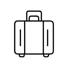 Travel luggage suitcase icon vector illustration for baggage vacation trip destination journey at airport 100