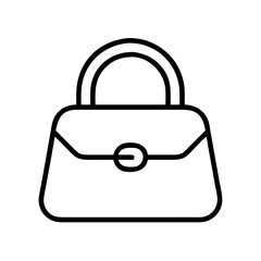 Fashionable handbag vector icon illustration for women accessory and stylish purse design element concept