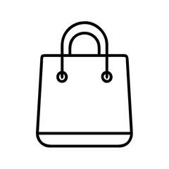 Outline shopping bag vector icon illustration for e commerce retail store and online shop promotion 100