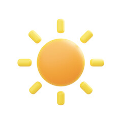 The image features a stylized, three-dimensional representation of the sun with emanating light rays on a black background.