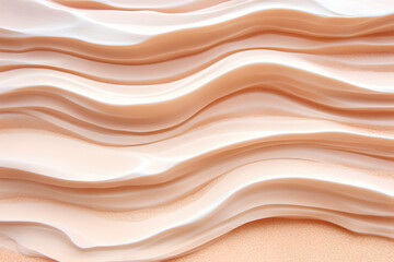 Obraz premium Abstract wavy peach and white cream texture background