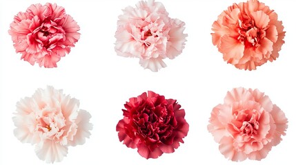 Beautiful Pink Peach Red Carnation Flowers Blossom Floral Spring Summer Nature Botanical Closeup Photography Image Background Design Element Soft Shot