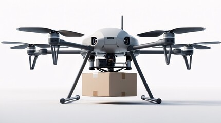 Eco-Friendly Delivery Drone Zero-Emission Package Transport in Cityscape
