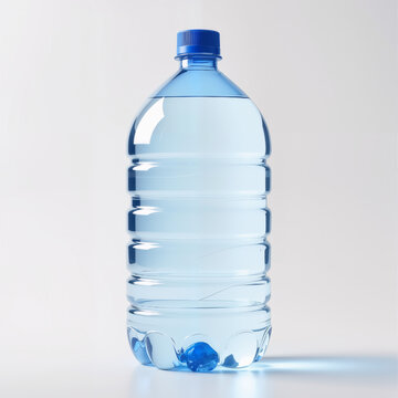 Transparent Bottle of Water on a White Background
