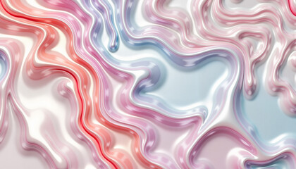 Abstract flowing mirror patterns in soft colors, artistic reflection