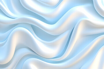 Obraz premium Soft, flowing light blue fabric with gentle waves and subtle highlights