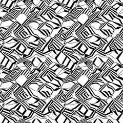 a black and white geometric pattern
