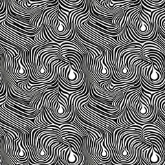 Fototapeta premium a black and white pattern with wavy lines