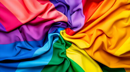 Colorful Rainbow Pride Flag Fabric Texture