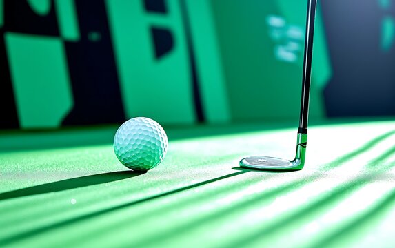 Golf Simulator Putting - Powered by Adobe
