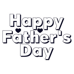 Happy Father's Day lettering vector. Handmade calligraphy vector illustration. Father's Day card with heart