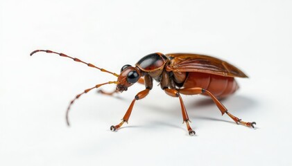Close-up of a single insect on white background, animal, nature