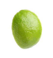 Piece of fresh lime isolated on white