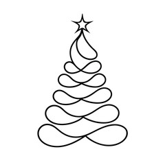 christmas tree vector illustration
