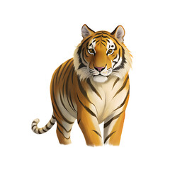 Obraz premium Realistic tiger PNG transparent background photo