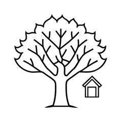 tree silhouette vector