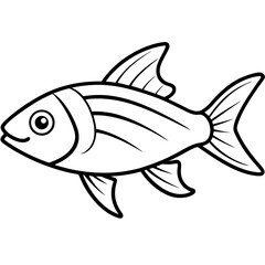 vector illustration of a fish
