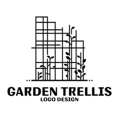Garden Trellis Vector Logo Design