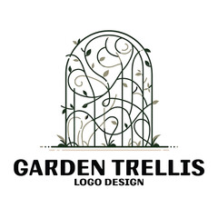 Garden Trellis Vector Logo Design