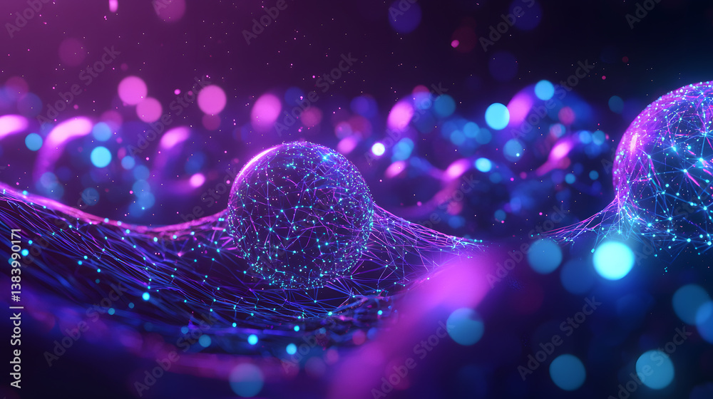 Poster dynamic neural networks and smart flows in ai visualizing innovation in technology abstract environm