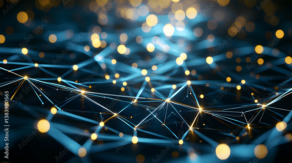 Poster neural networks and smart flows in ai technology digital realm abstract visualization futuristic env