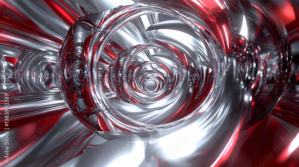 Poster augmented reality without devices visualization in abstract digital space modern environment 3d comp