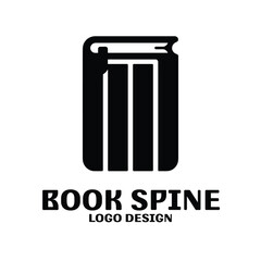 Book Spine Vector Logo Design