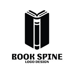 Book Spine Vector Logo Design