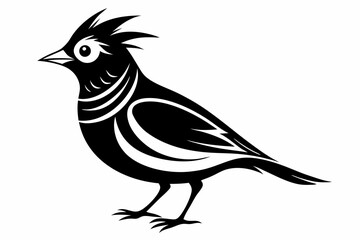 Obraz premium lark silhouette line art vector illustration with a white background
