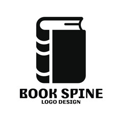 Book Spine Vector Logo Design