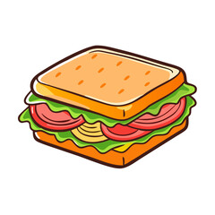 sandwich vector art, sandwich icon, food vector illustration