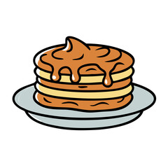 pancakes vector art, pancakes icon, food vector illustration
