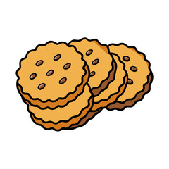 crackers vector art, crackers icon, food vector illustration