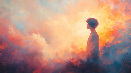 silhouette of a man