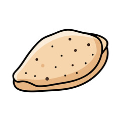 pita bread vector art, pita bread icon, food vector illustration