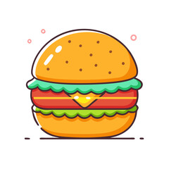 burger vector art, burger icon, food vector illustration