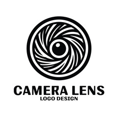 Camera Lens Vector Logo Design