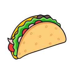 tacos vector art, tacos icon, food vector illustration