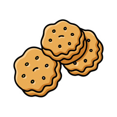 crackers vector art, crackers icon, food vector illustration